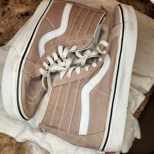 Vans Men's High-Top Sneakers - Tan and White